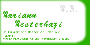 mariann mesterhazi business card