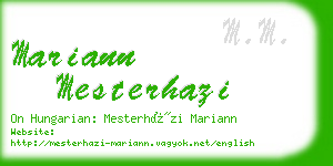mariann mesterhazi business card